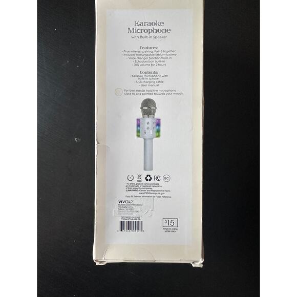 Vivitar Bluetooth Karaoke Mic New - Picture 8 of 13
